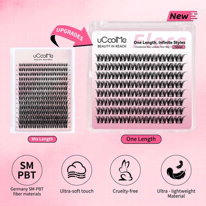 Flora 049 One Length Lashes Custom Lashes-only 8mm.