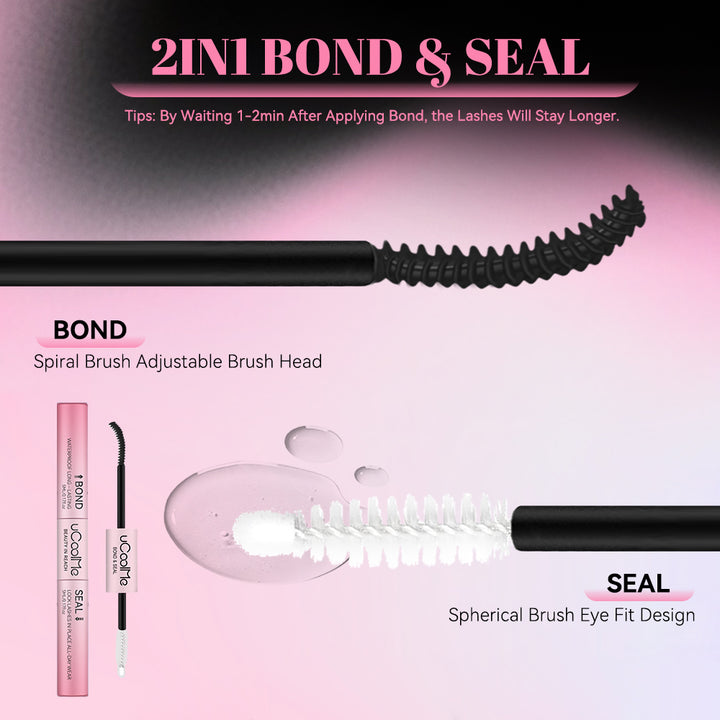 Upgrade 2 in 1 Lash Bond and Seal（Black Bond）