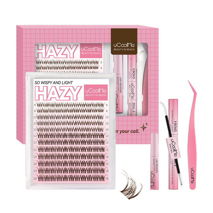 Brown Hazy Natural Wispy Lash Kit