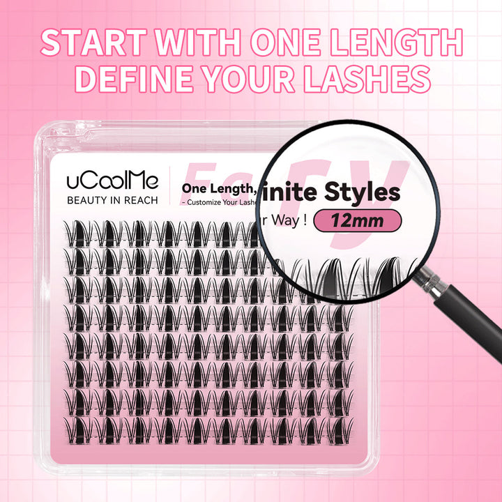 Fariy One Length Lashes Custom Lashes.