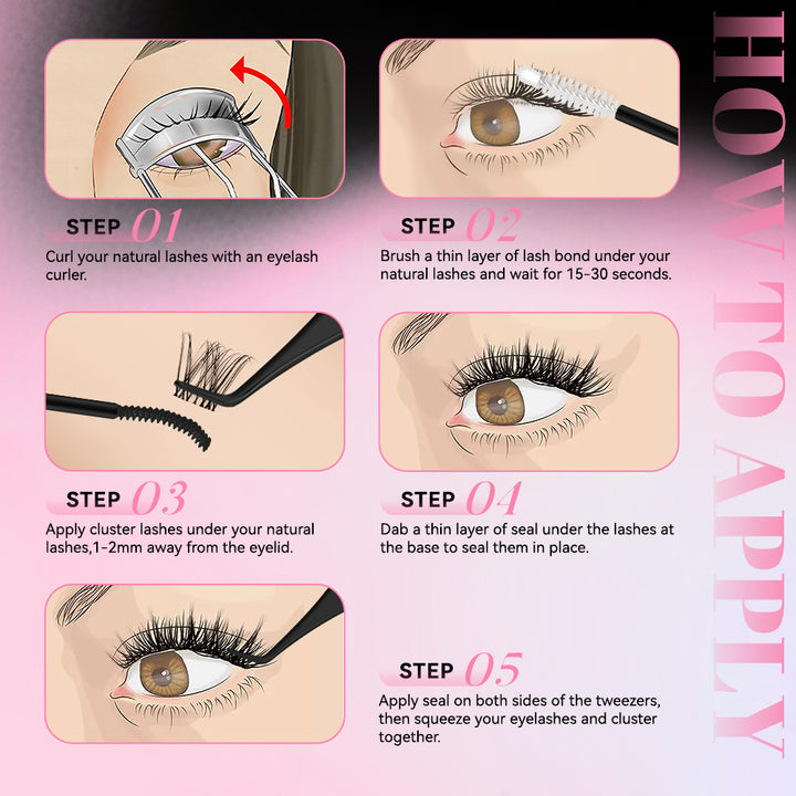 Upgrade 2 in 1 Lash Bond and Seal（Black Bond）